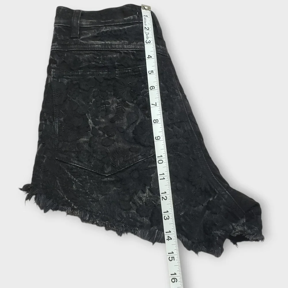 Free People Etienne Field Cutoff Shorts Black Embroidered OB477488 Womens Sz 27‎